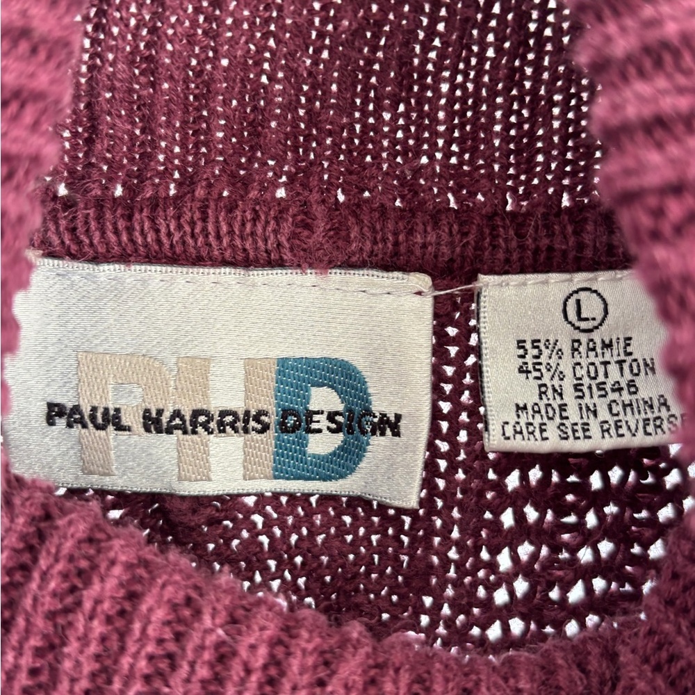 Paul Harris Design Women's Burgundy Turtleneck Sweater